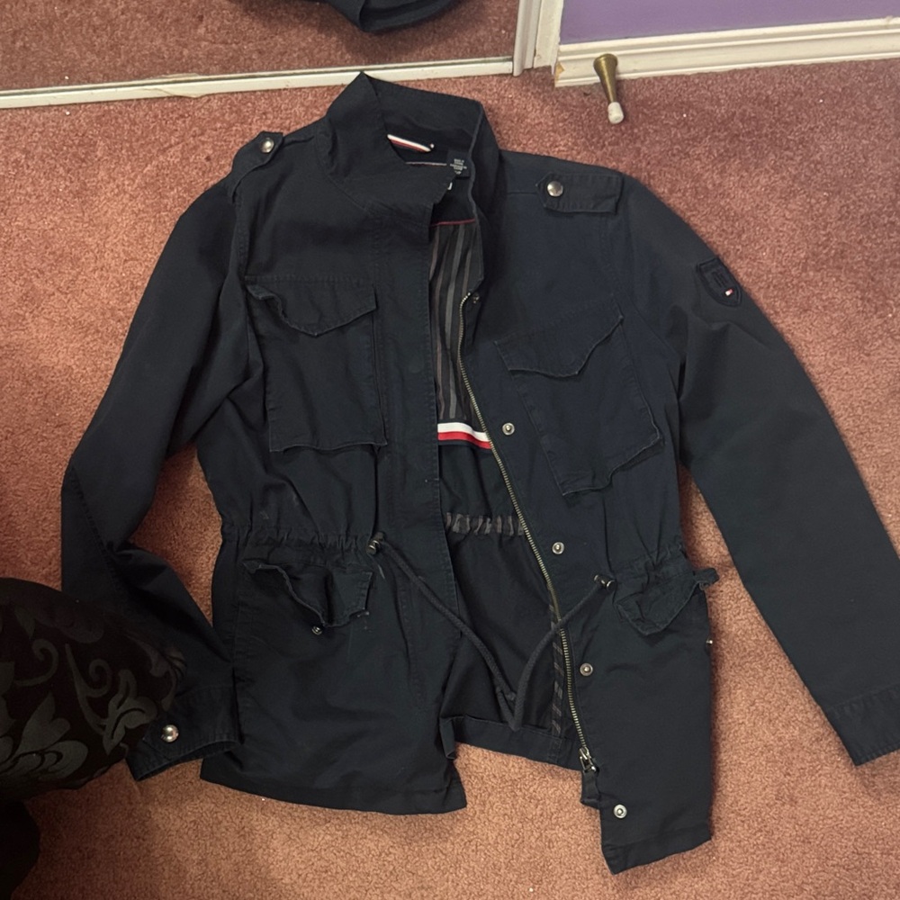 Tommy Hilfiger Black Military Field Jacket